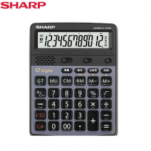 夏普（SHARP）EL-D760012位语音台式计算器商务办公财务会计商城计算真人发音大屏幕计算器EL-D7600BL