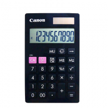 佳能（Canon）便携式太阳能办公计算器 10位数大显示屏双电源计算LS-10H