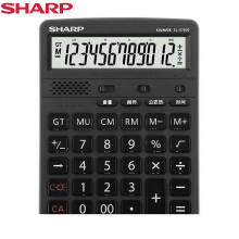 夏普（SHARP）EL-G760012位语音台式计算器商务办公财务会计商城计算真人发音大屏幕计算器EL-G7600BL